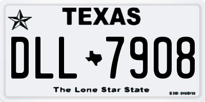 TX license plate DLL7908