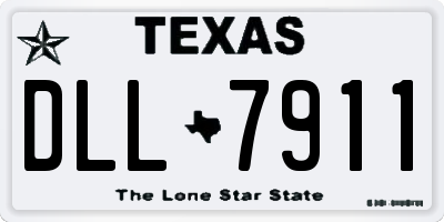 TX license plate DLL7911