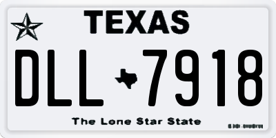 TX license plate DLL7918