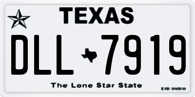 TX license plate DLL7919