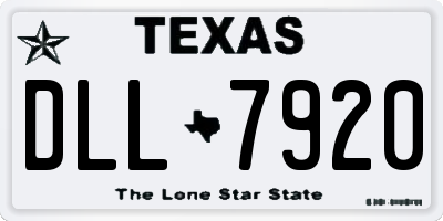 TX license plate DLL7920