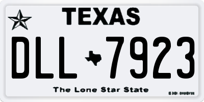 TX license plate DLL7923