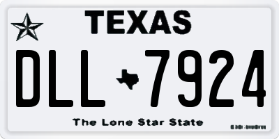 TX license plate DLL7924