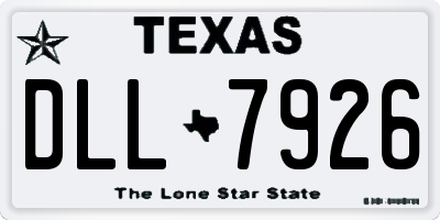 TX license plate DLL7926