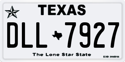 TX license plate DLL7927