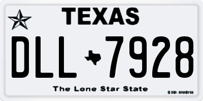 TX license plate DLL7928