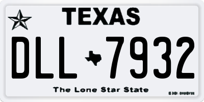 TX license plate DLL7932