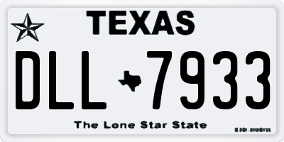TX license plate DLL7933