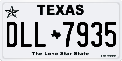 TX license plate DLL7935