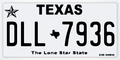 TX license plate DLL7936