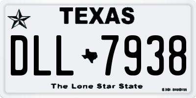TX license plate DLL7938