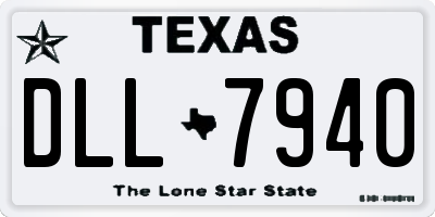 TX license plate DLL7940