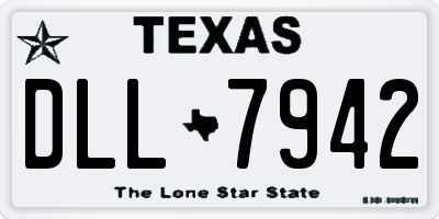 TX license plate DLL7942