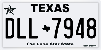 TX license plate DLL7948