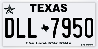 TX license plate DLL7950
