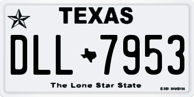 TX license plate DLL7953