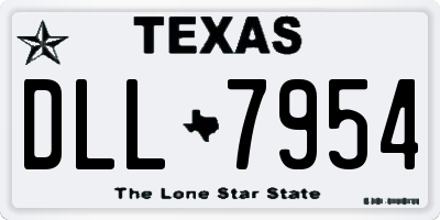 TX license plate DLL7954