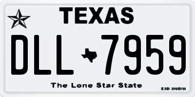 TX license plate DLL7959