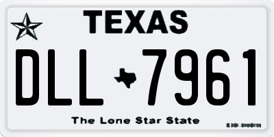 TX license plate DLL7961