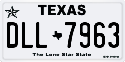 TX license plate DLL7963