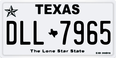 TX license plate DLL7965