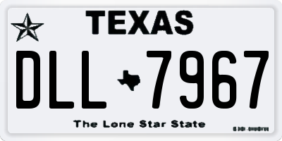 TX license plate DLL7967