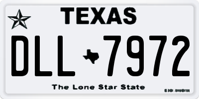 TX license plate DLL7972