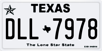 TX license plate DLL7978