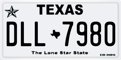 TX license plate DLL7980