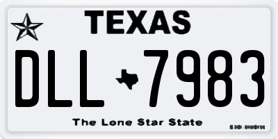 TX license plate DLL7983
