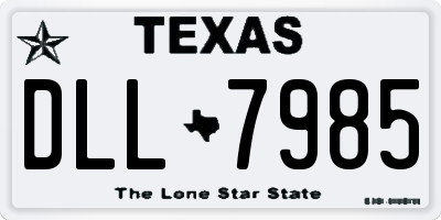 TX license plate DLL7985