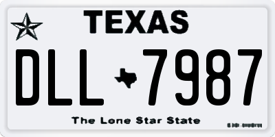 TX license plate DLL7987