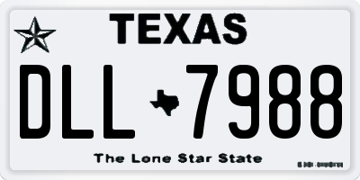 TX license plate DLL7988