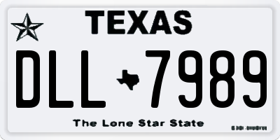 TX license plate DLL7989