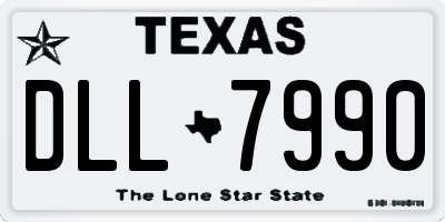 TX license plate DLL7990