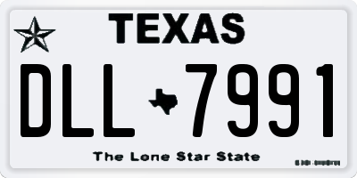 TX license plate DLL7991