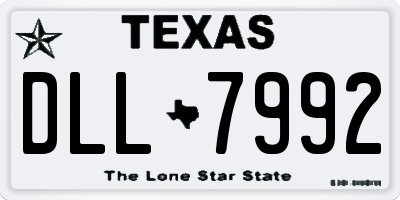 TX license plate DLL7992