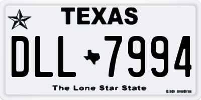 TX license plate DLL7994
