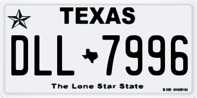 TX license plate DLL7996