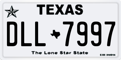 TX license plate DLL7997