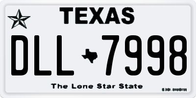TX license plate DLL7998