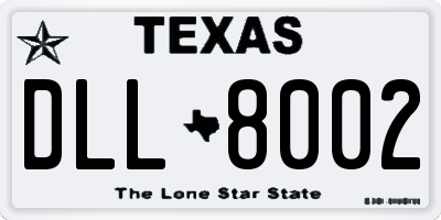TX license plate DLL8002