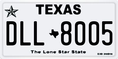 TX license plate DLL8005