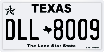 TX license plate DLL8009