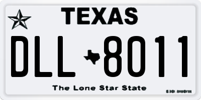 TX license plate DLL8011