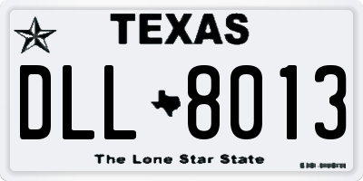 TX license plate DLL8013