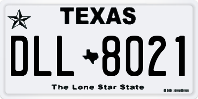 TX license plate DLL8021