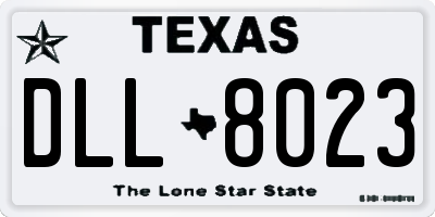 TX license plate DLL8023