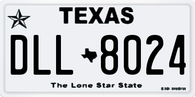 TX license plate DLL8024