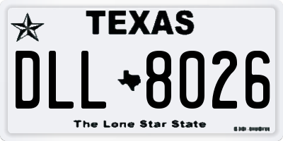 TX license plate DLL8026